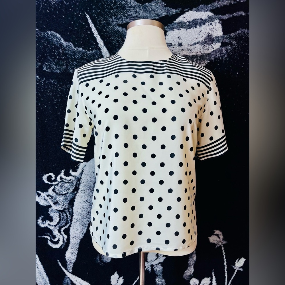 LAST CHANCE 🌈 VTG 1990s Polka Dot Striped Women's Top